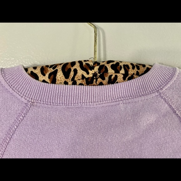 True Vintage 80s Lee Sweatshirt, Tropical Lavender, puffy paint appliqué… - Picture 4 of 9